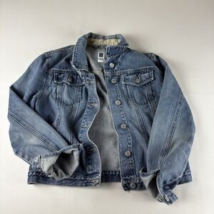 Womens Medium Ladies GAP Jean‎  Jacket Blue Denim Y2k Vintage Classic